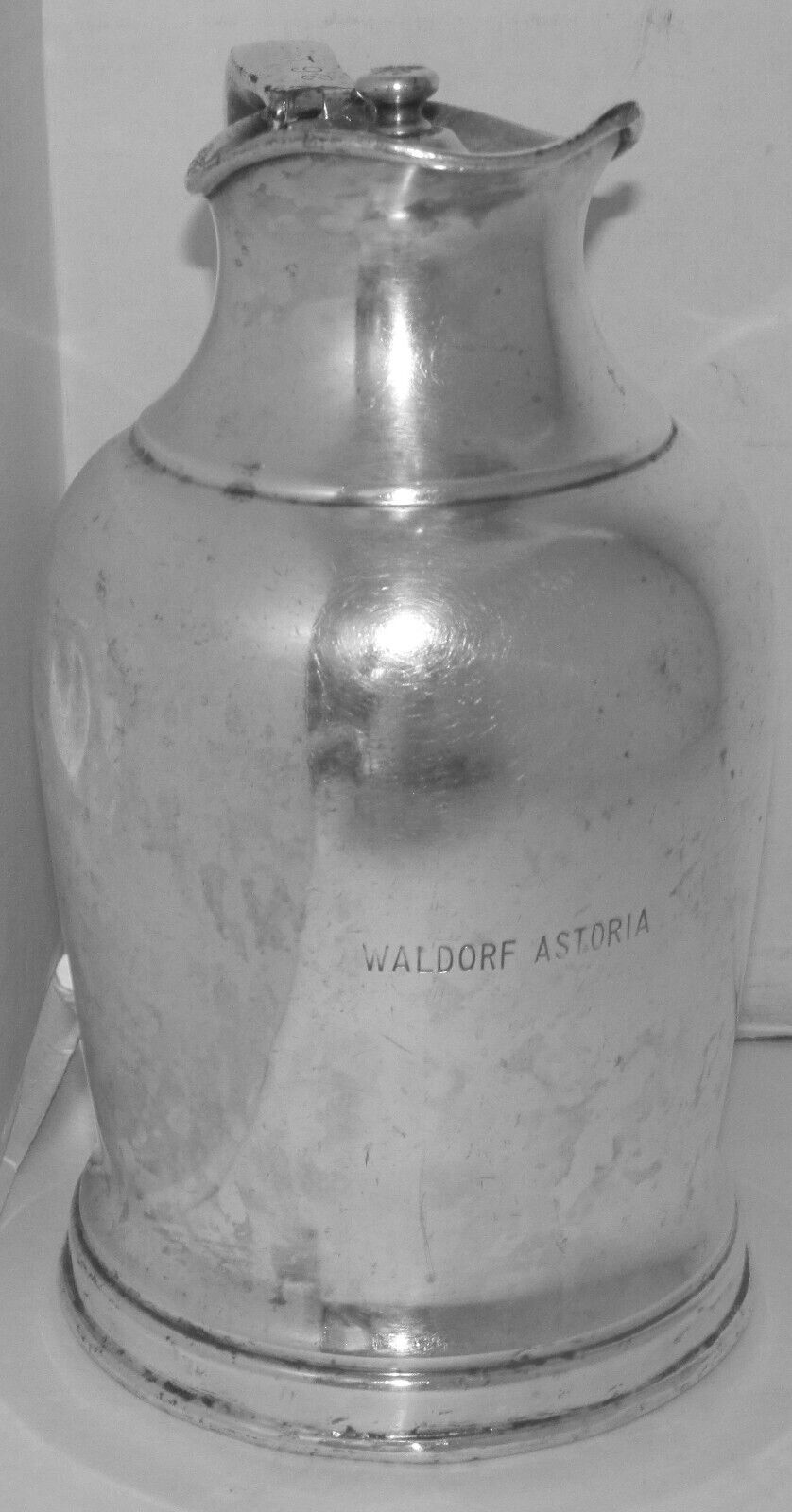 Waldorf Astoria Hotel New York City Silver Plate Room Thermos