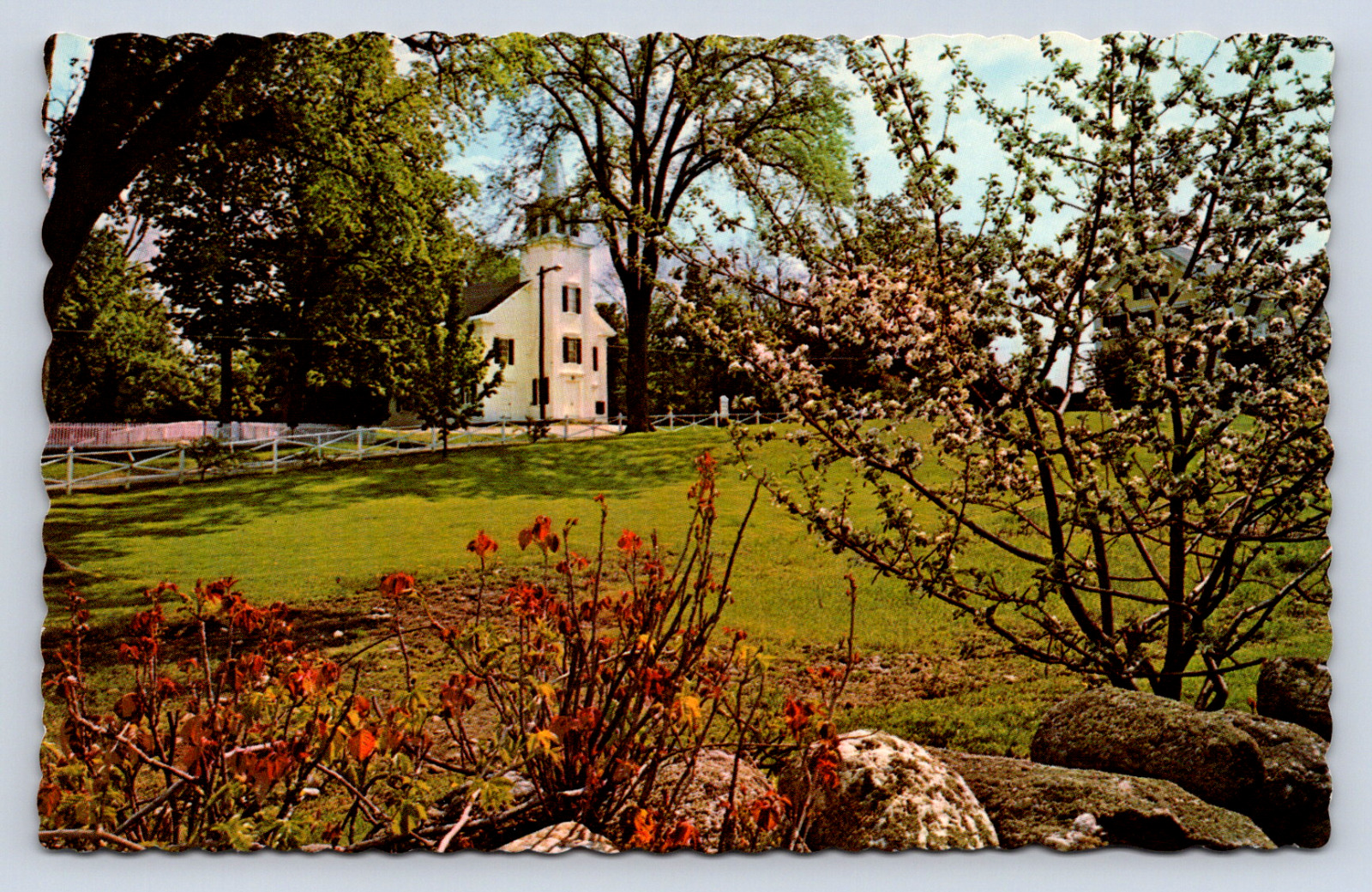 Vintage Postcard Spring in New England New London New Hampshire