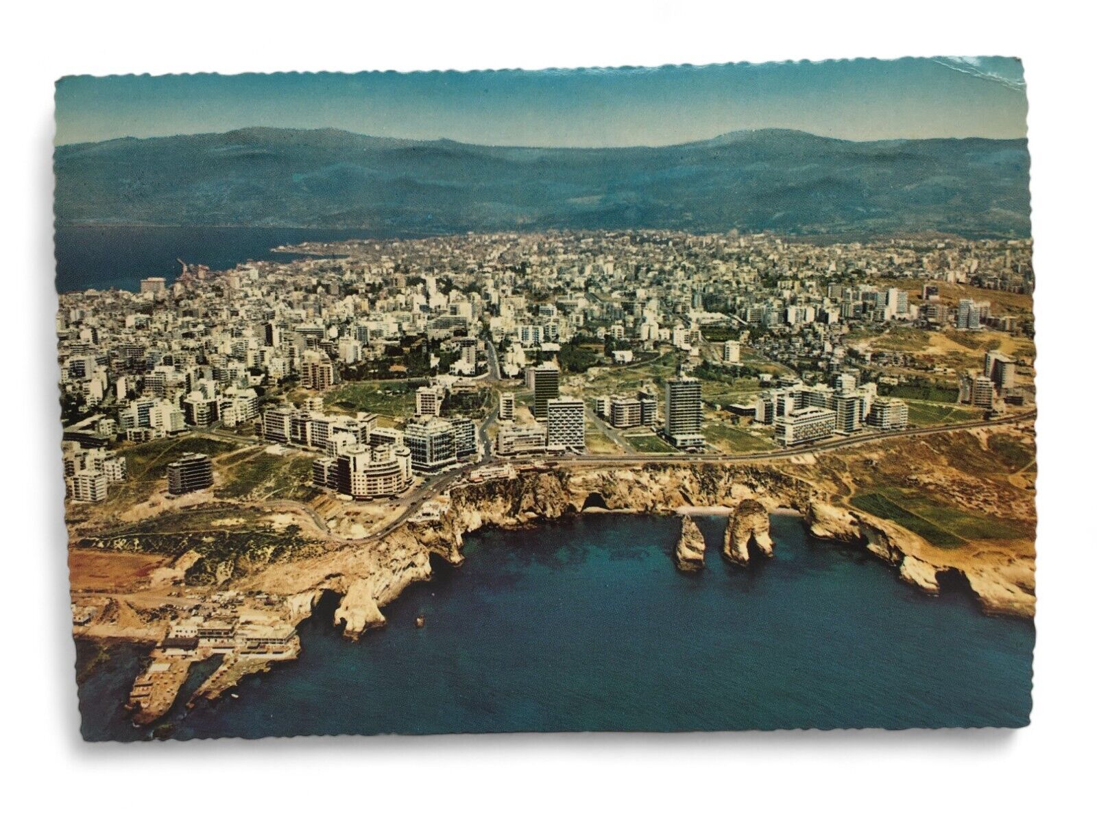 Postcard BEIRUT General View And The New Raouche Quarter Vintage Photocard