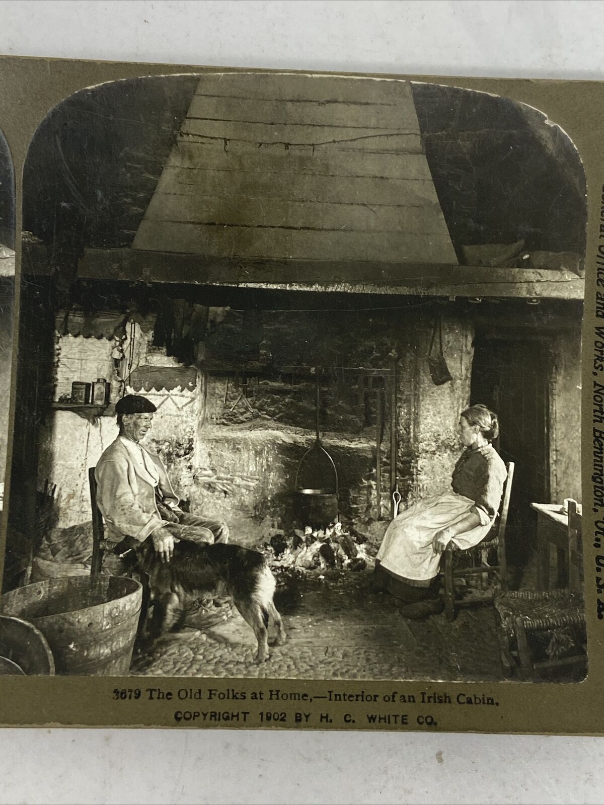 1902 Interior of Irish Cabin 