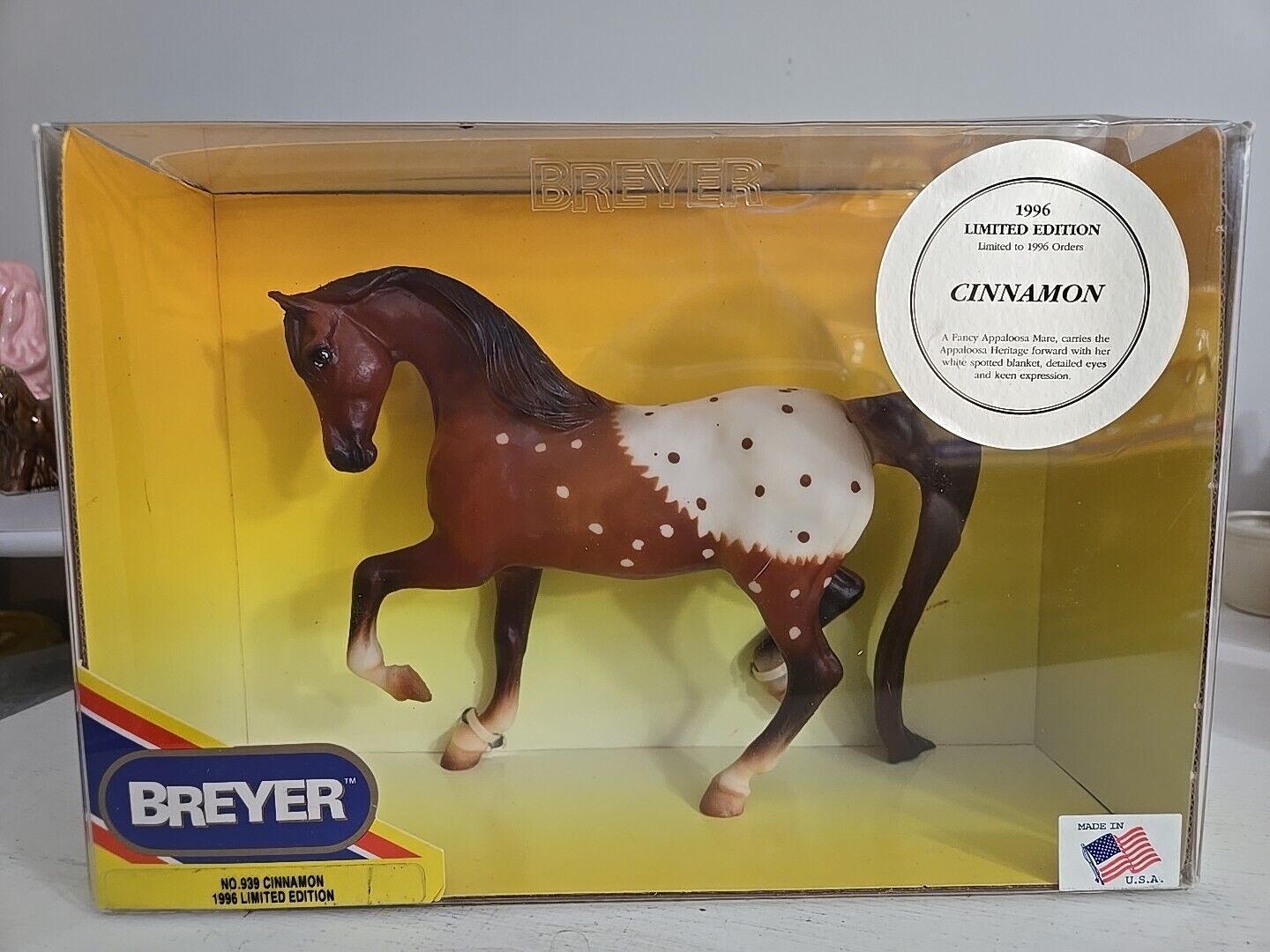 Vintage Breyer #939 Cinnamon 1996 Limited Edition In Box Horse Pony Mare Colt 