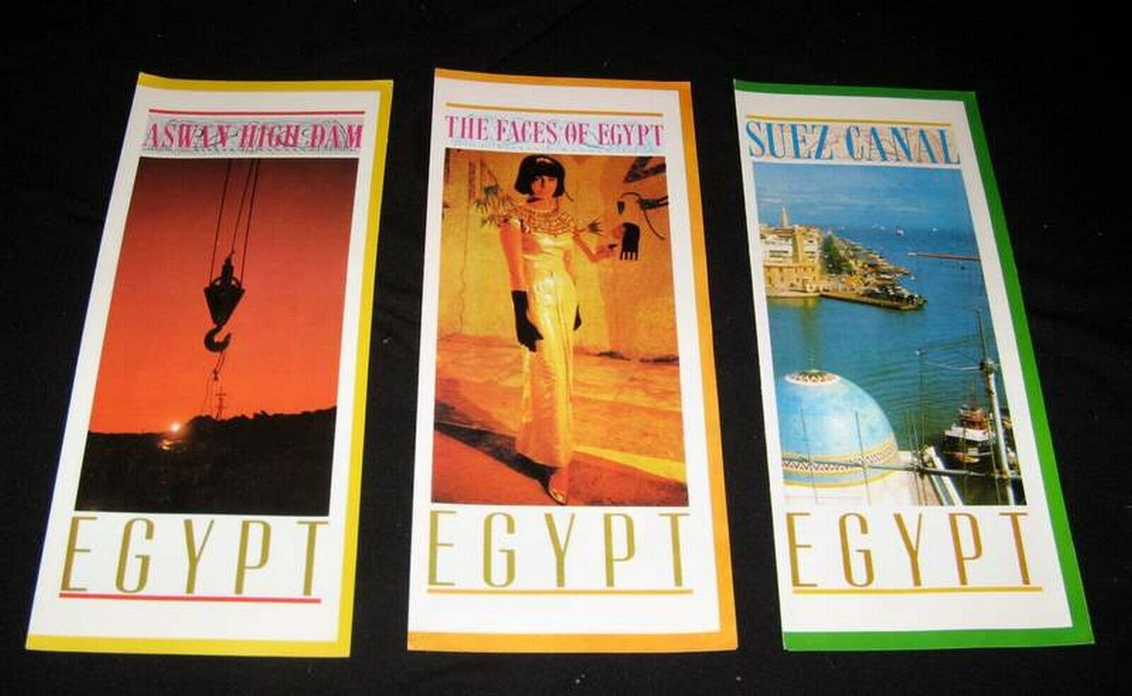 EGYPT 1964 (3) U.A.R. TOURIST BROCHURES SUEZ CANAL ASWAN DAM & EGYPTIAN FACES