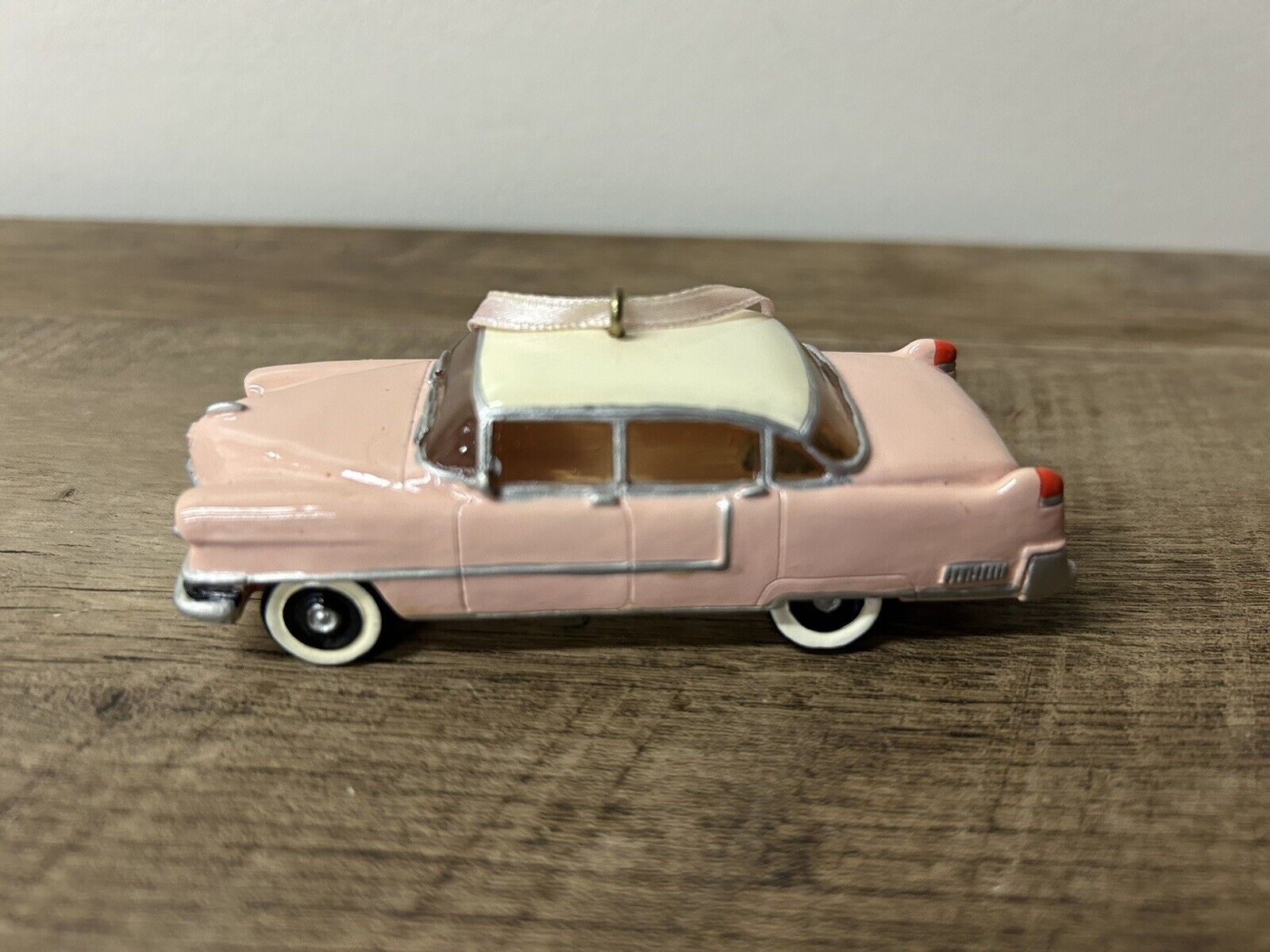 1955 Pink Cadillac Fleetwood Series Christmas Ornament