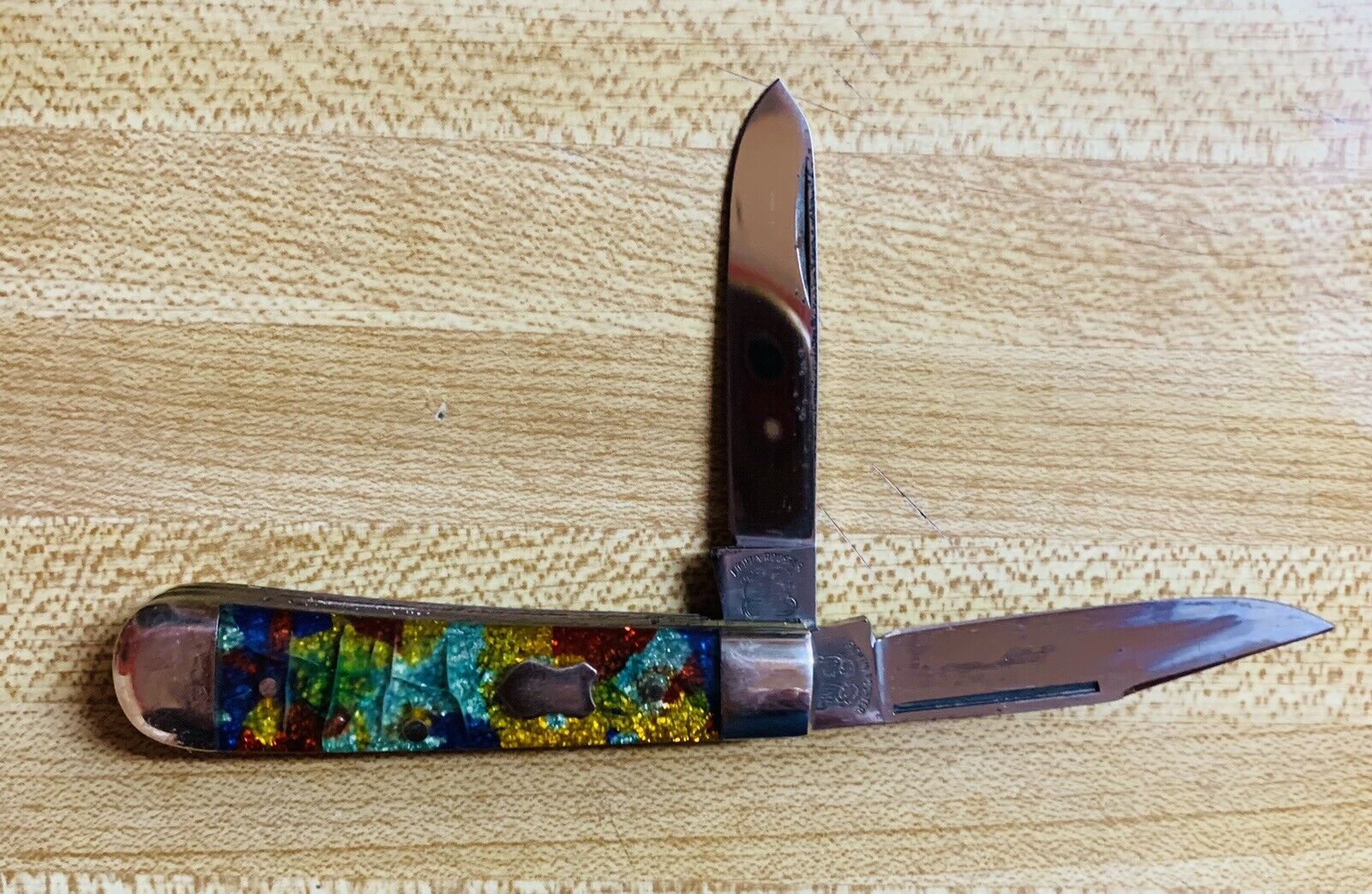 Post 1982 FIGHT\'N ROOSTER Sunday Size Trapper 1 of 200 Christmas Tree NM Blades