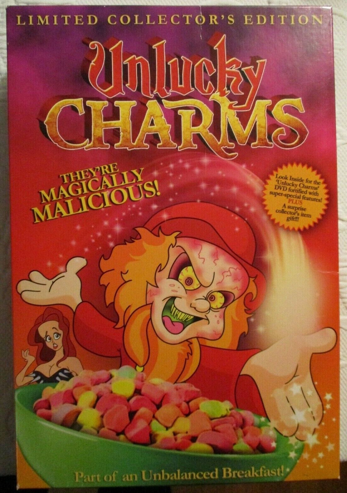 Unlucky Charms Collector\'s Edition Cereal Box 2013 Full Moon Horror DVD UNOPENED