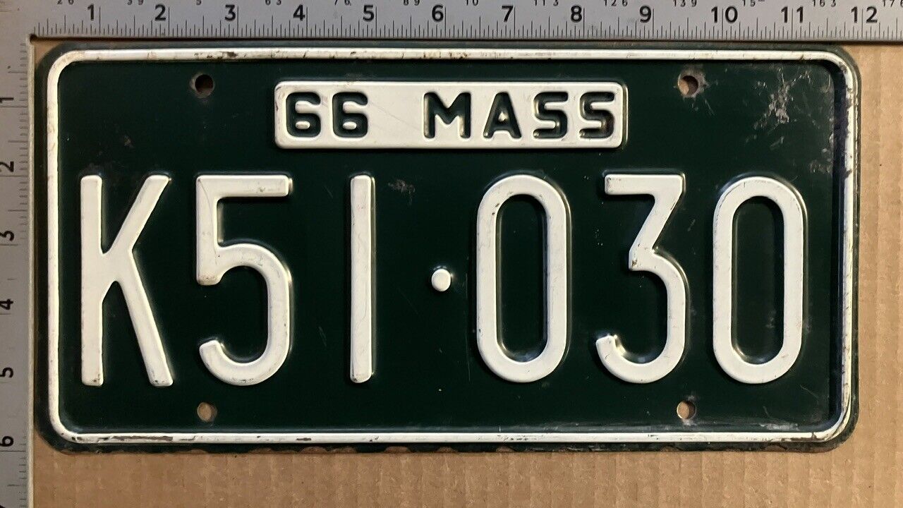 1966 Massachusetts license plate K51-030 Ford Chevy Dodge 13421