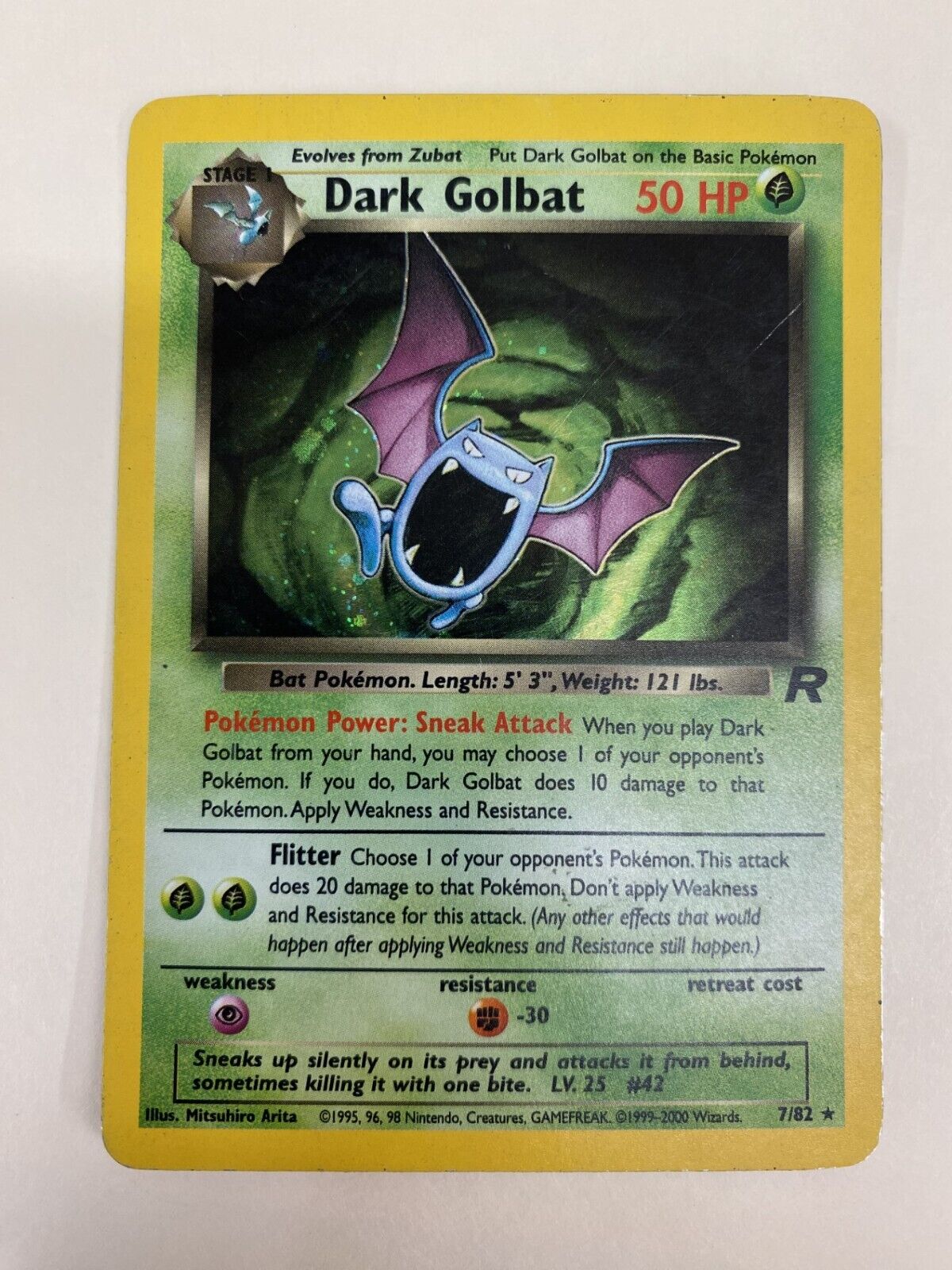 Dark Golbat Team Rocket 7/82 (Holo, Unlimited, Light Play) (Pokemon TCG)