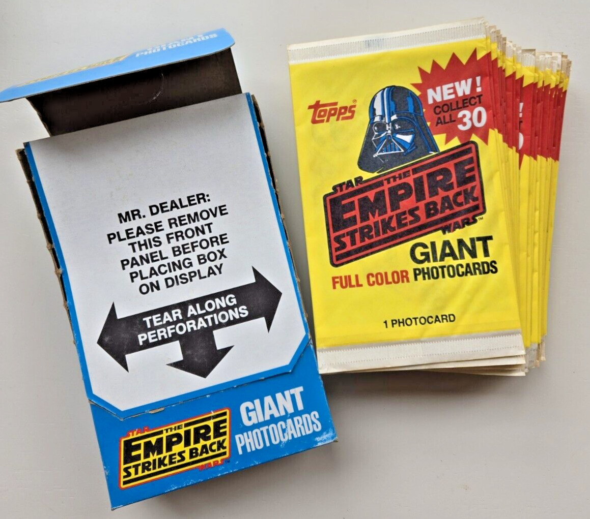 Vtg 1980 Topps Star Wars Empire Strikes Back Cards Giant Photocard 1 Sealed Pack