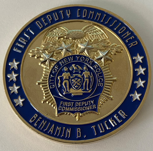 NYPD FIRST DEPUTY COMMISSIONER BENJAMIN B. TUCKER CHALLENGE COIN