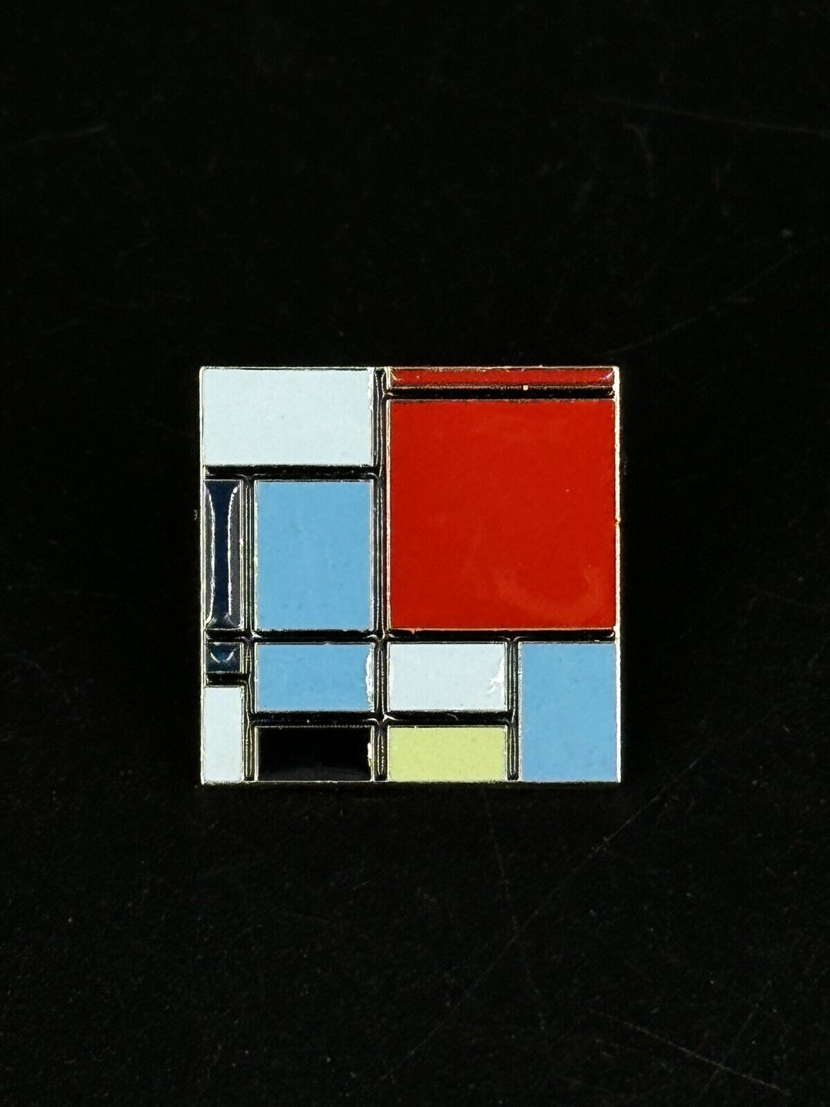 The MET Museum Composition Piet Mondrian Enamel Lapel Pin