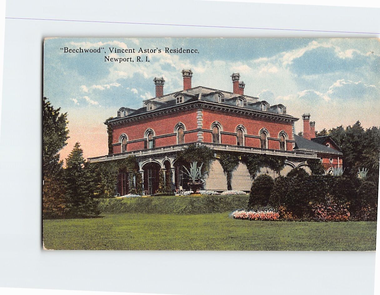 Postcard Beechwood Vincent Astor's Residence Newport Rhode Island USA