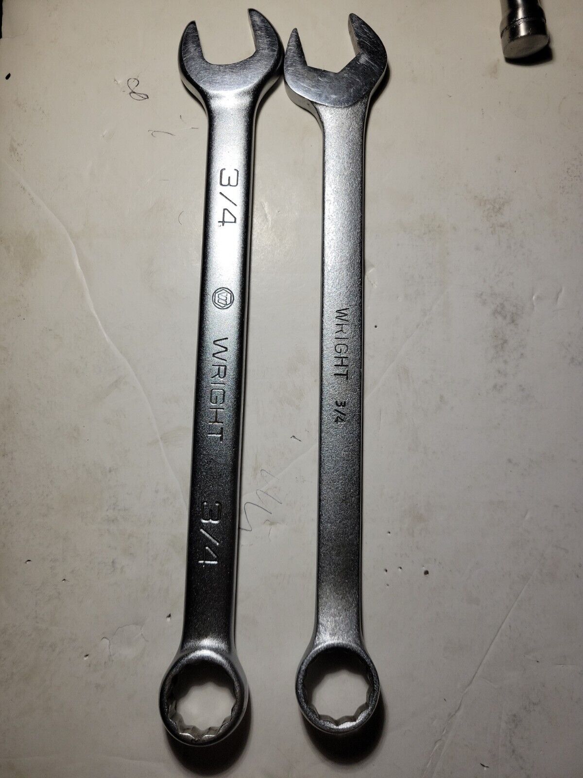 VINTAGE Wright 1124+1124-99r  3/4 Combination Wrench U.S.A. LOT 