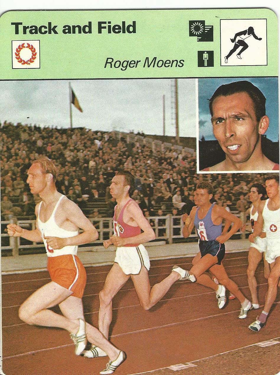 1977-79 Sportscaster Card, #40.11 Track, Roger Moens, Belgium