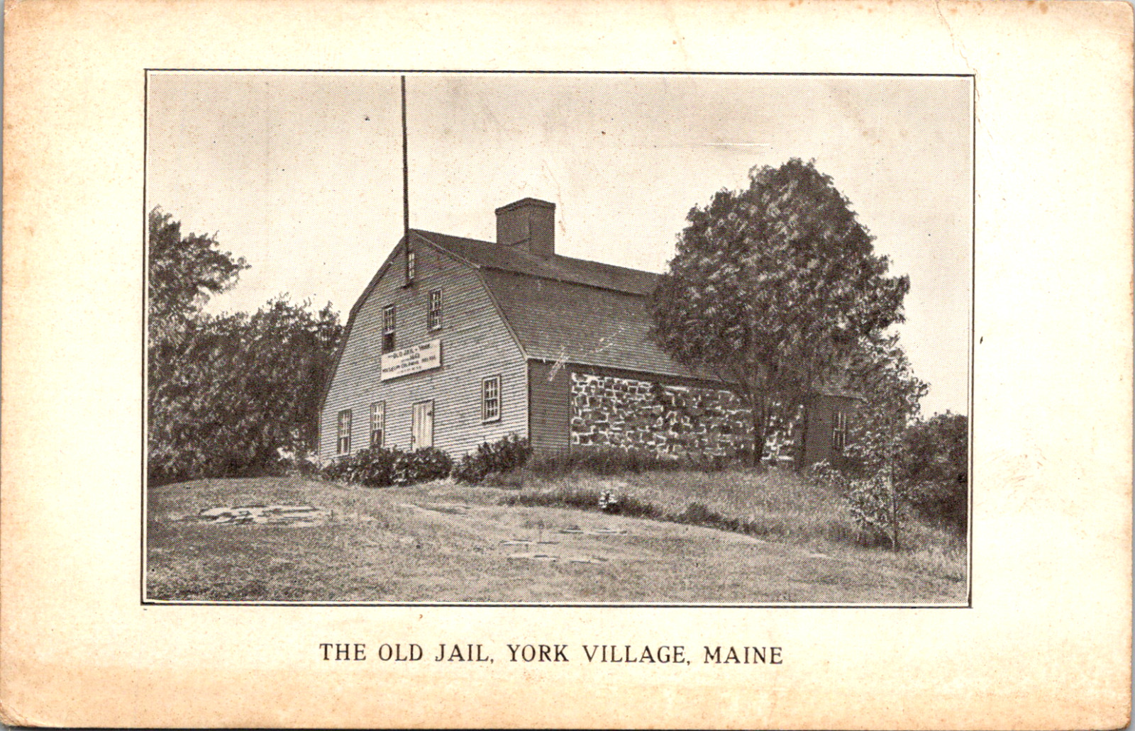 York Village Maine ME The Old Jail Vintage C. 1907 Postcard