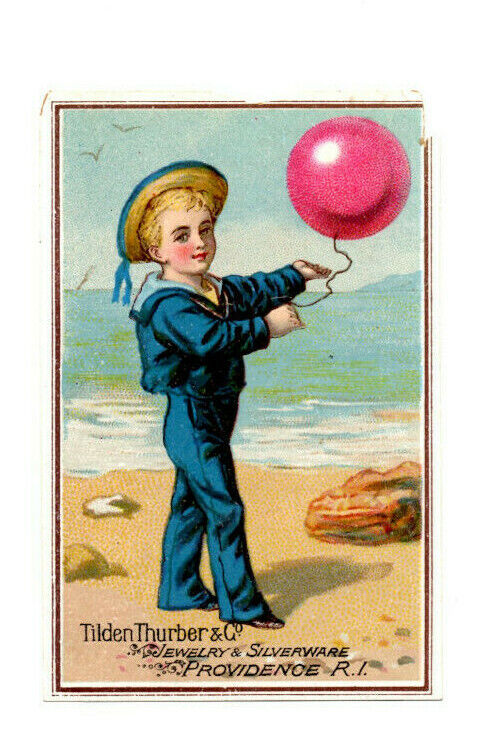Antique Tilden Thurber & Co.Providence Rhode Island Trade Card Sailor Boy 