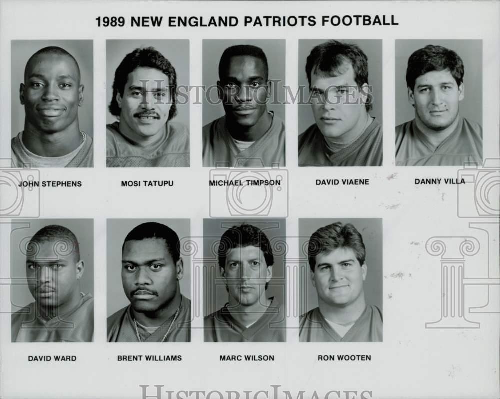 1989 Press Photo New England Patriots football players - afa02690