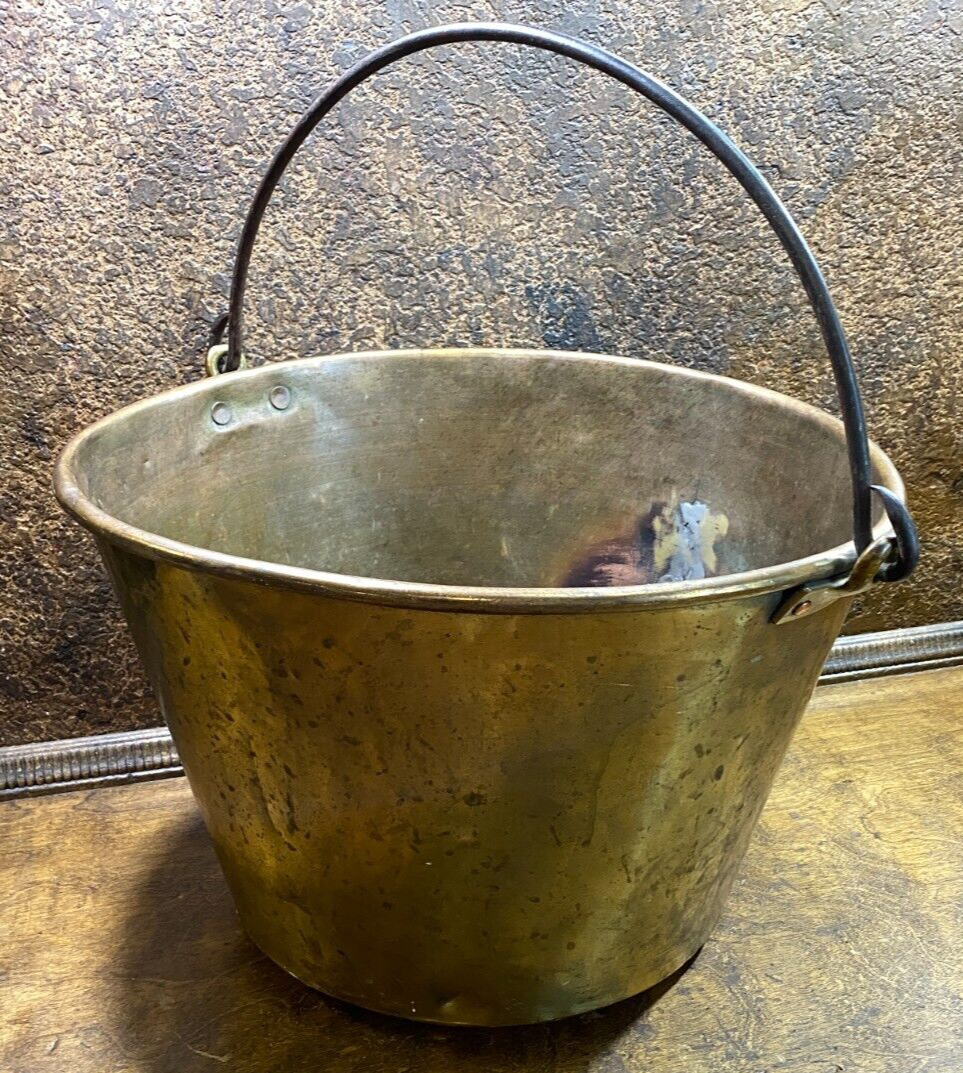 Antique Copper Apple Butter Kettle ~ Vintage  Corn Pot / Cauldron