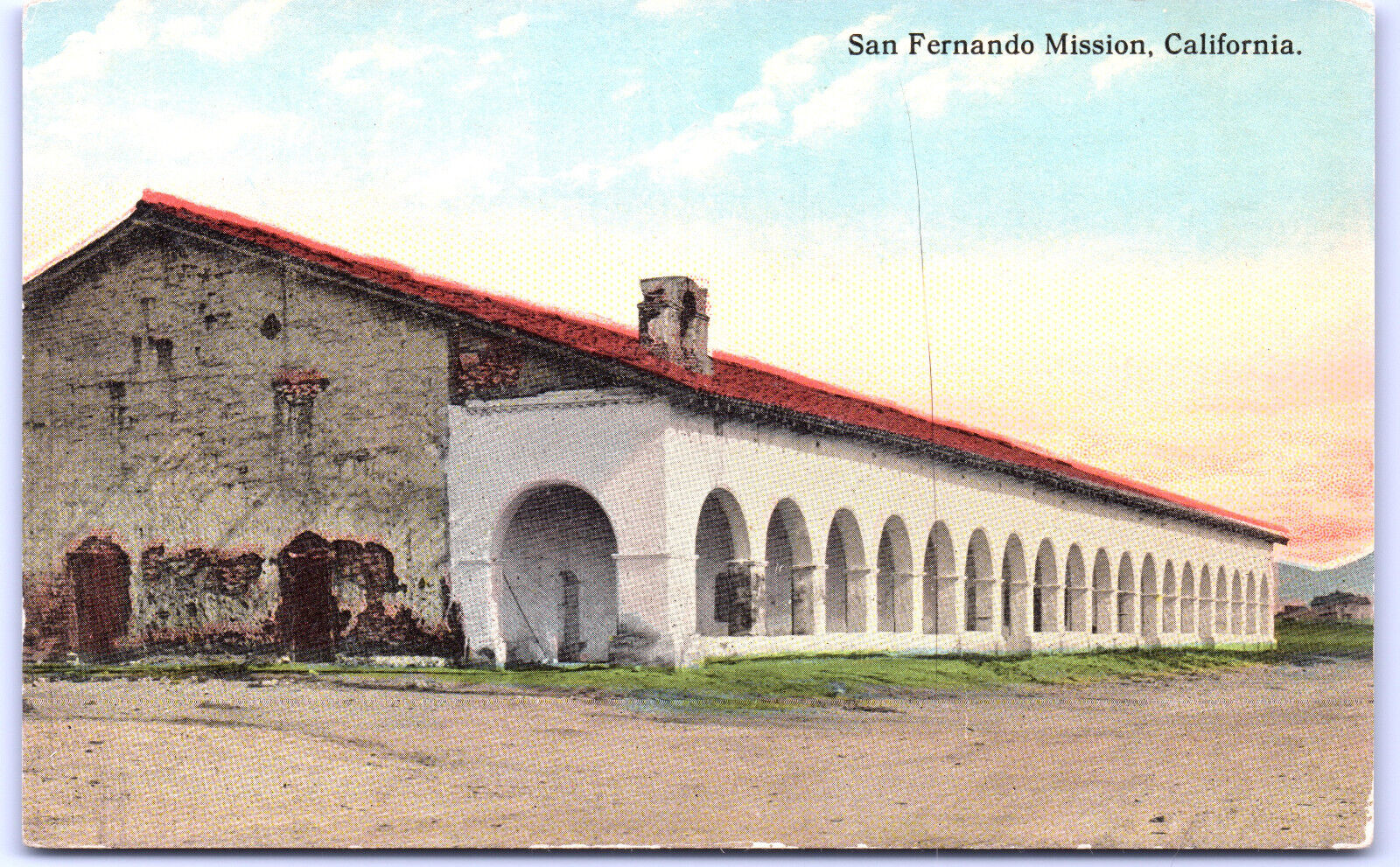 Postcard CA San Fernando Mission California c.1900-10\'s K3