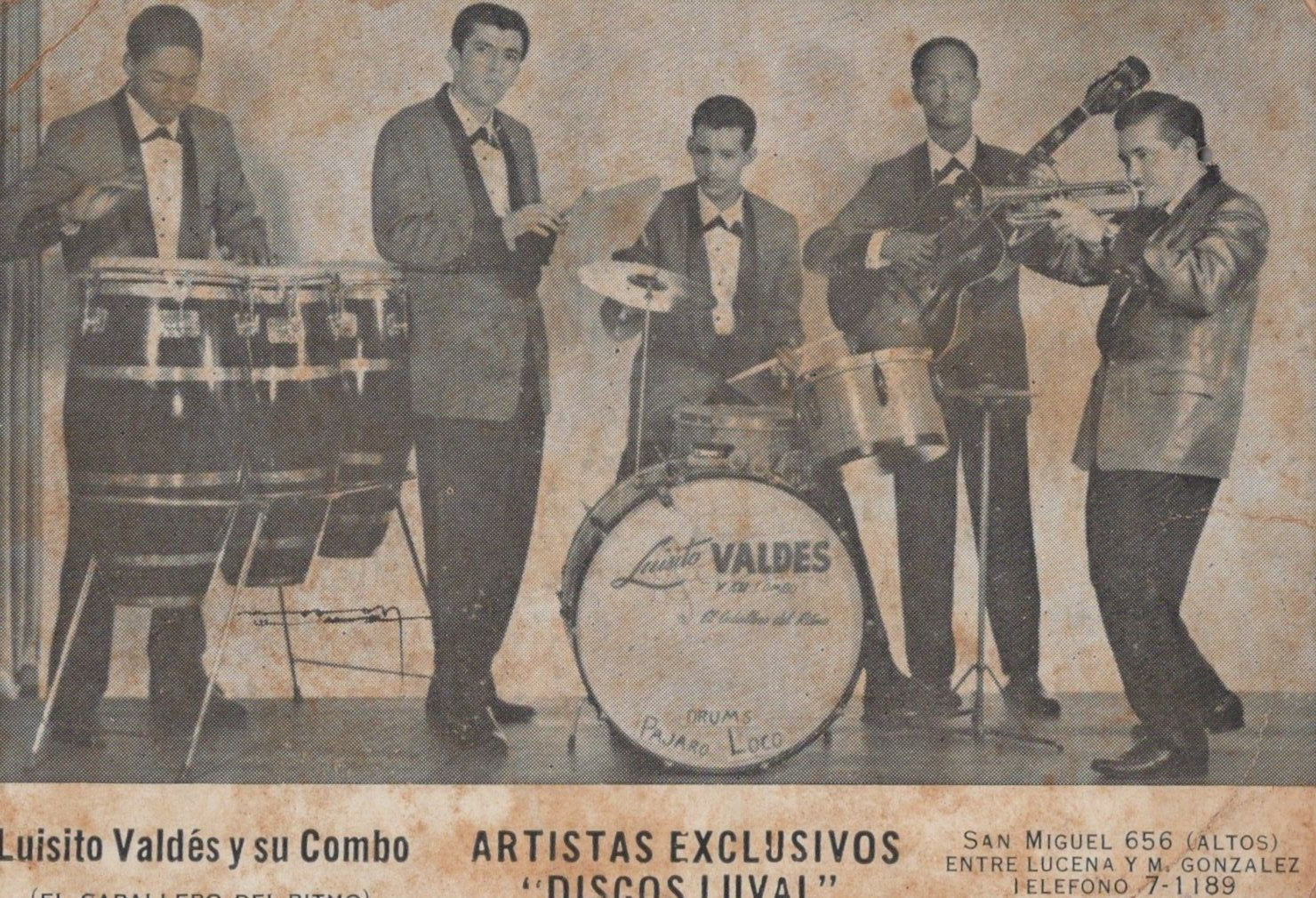 CUBA CUBAN MUSIC GROUP LUISITO VALDES COMBO LUVAL PORTRAIT 1950s ORIG Photo C36
