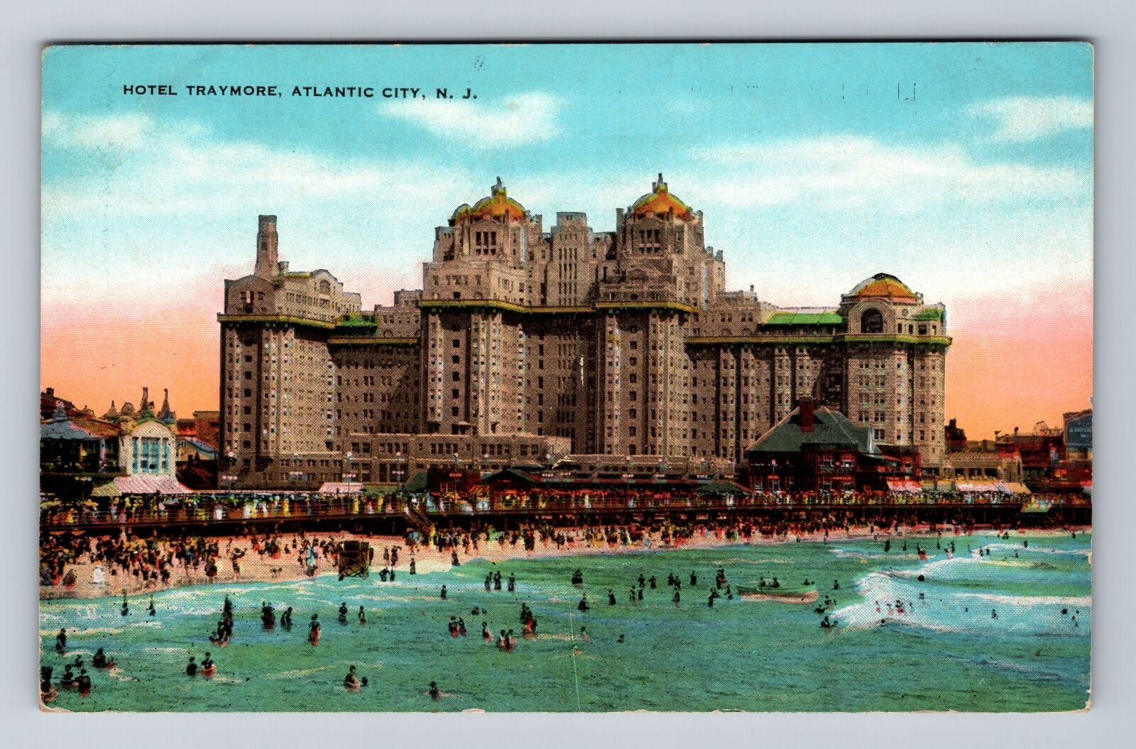 Atlantic City NJ-New Jersey, Hotel Traymore Advertising Antique Vintage Postcard