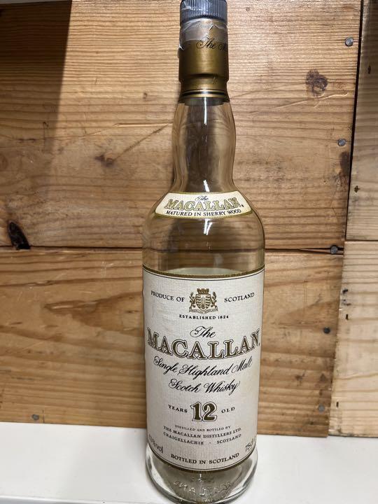 Macallan 12 years old label empty bottle rare whiskey scotch