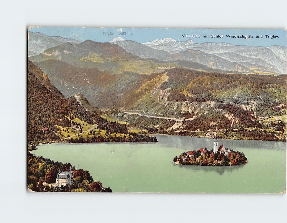Postcard Bled Island  Lake Bled Slovenia