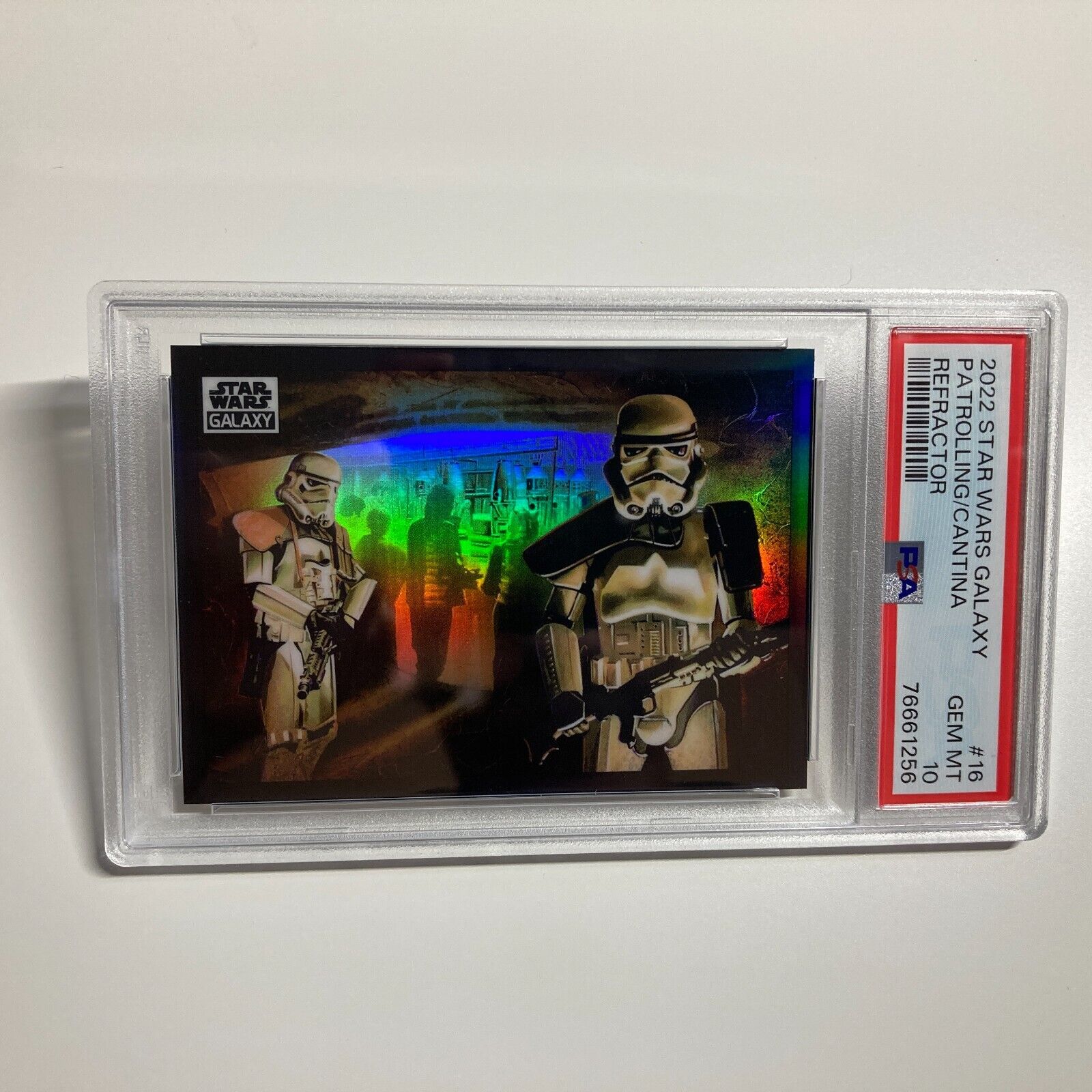 Stormtroopers 2022 Topps Chrome Star Wars Galaxy Refractor Card #16 PSA 10