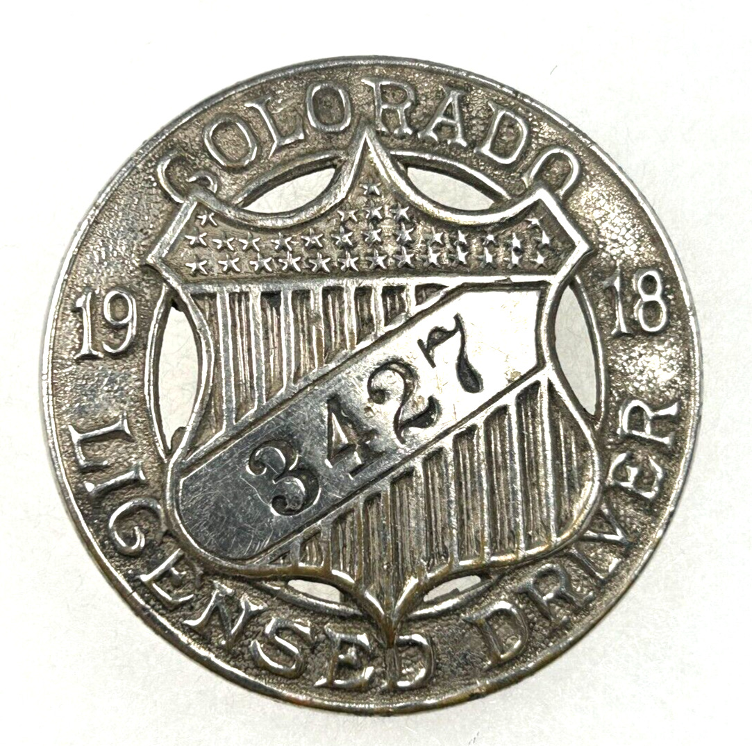 1918 Colorado Chauffeur Badge #3427