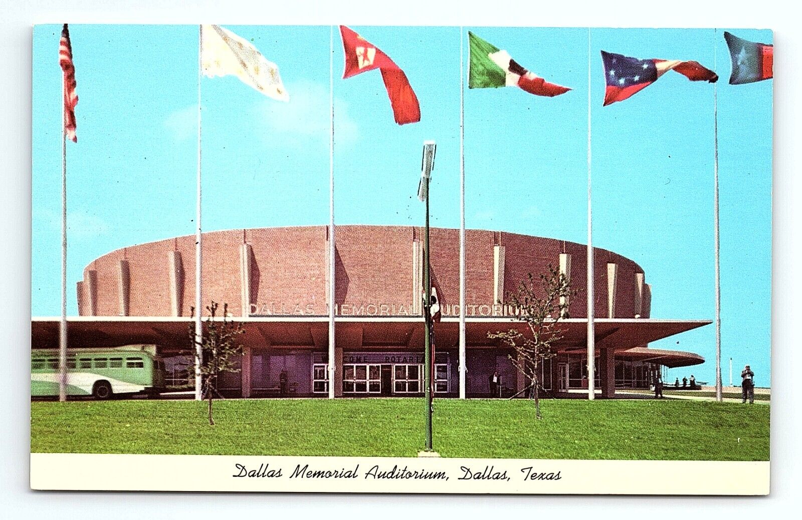 Dallas Memorial Auditorium Dallas Texas TX Vintage Postcard