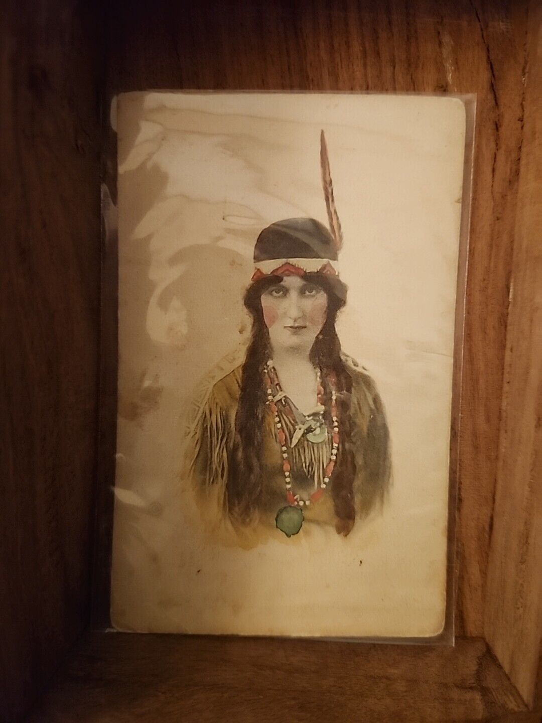Vintage Native American Maiden Postcard