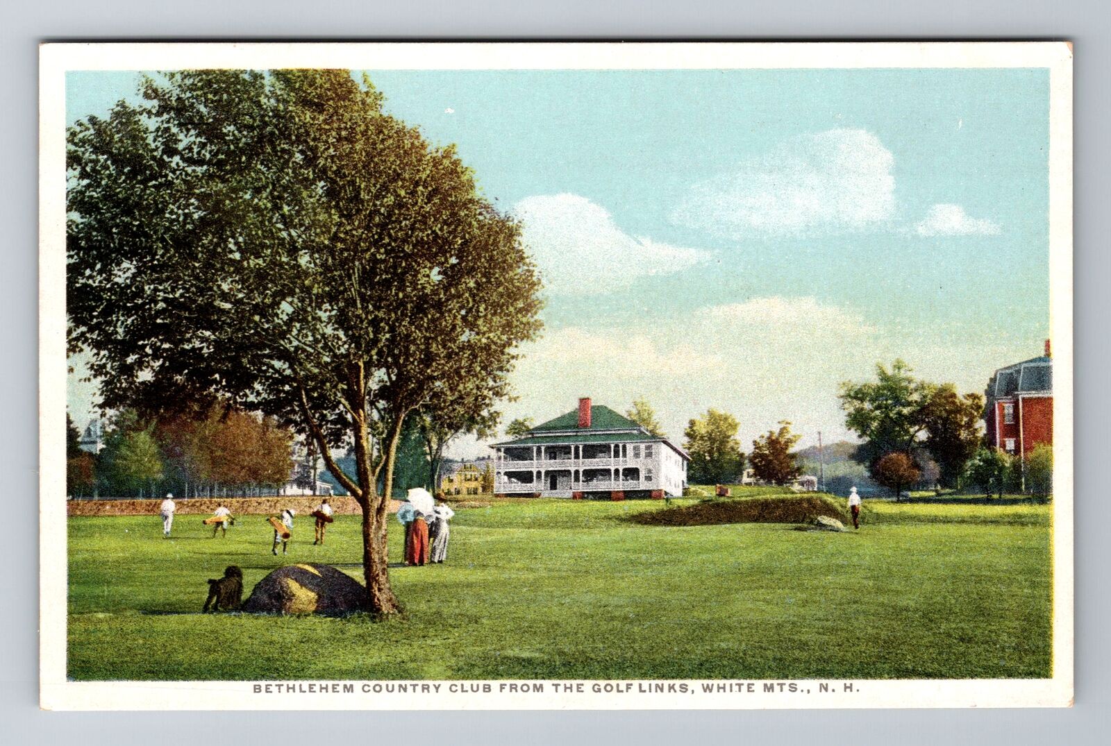 White Mountains NH-New Hampshire, Bethlehem Country Club, Vintage Postcard