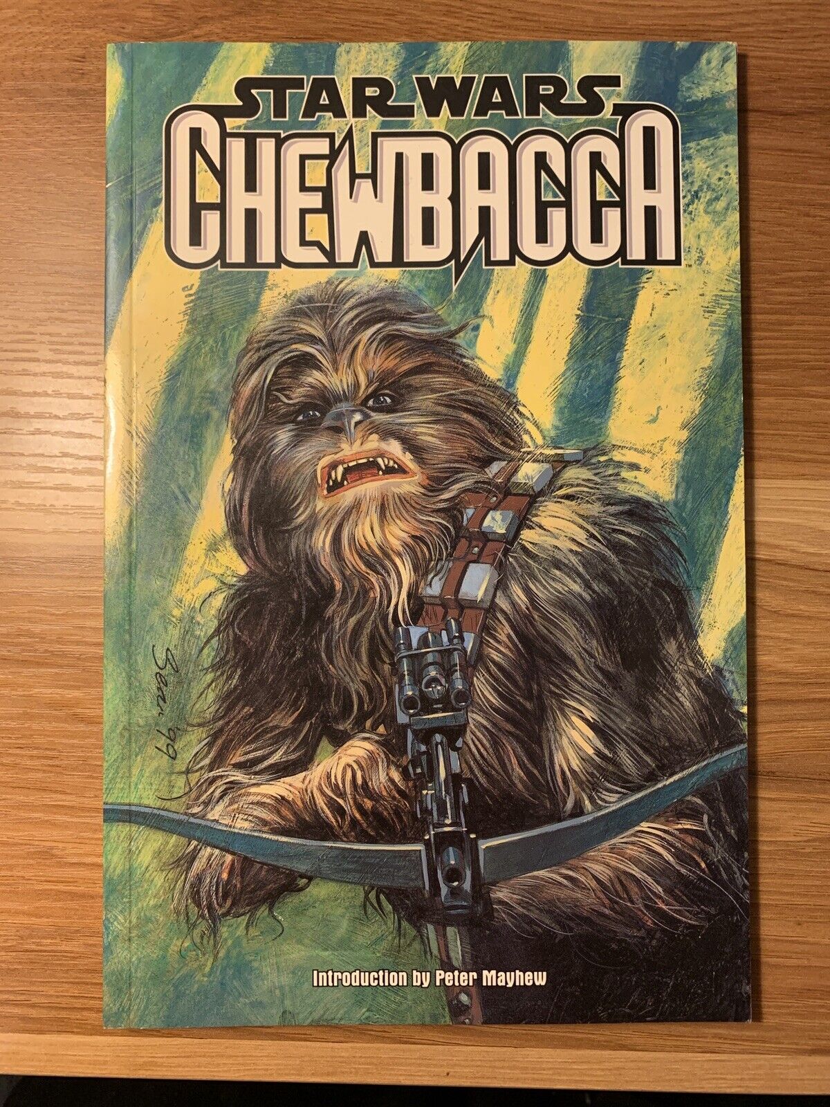 Star Wars: Chewbacca - Dark Horse Comics Paperback - Page Signed By Peter Mayhew