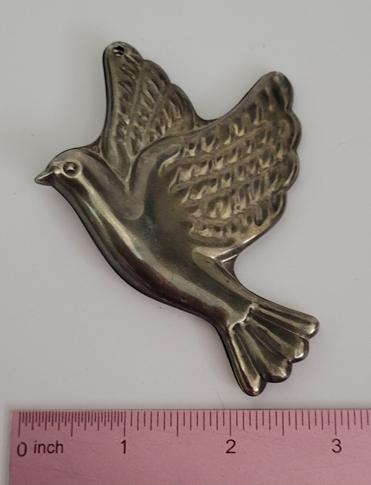 Vintage Silver Bird Ornament