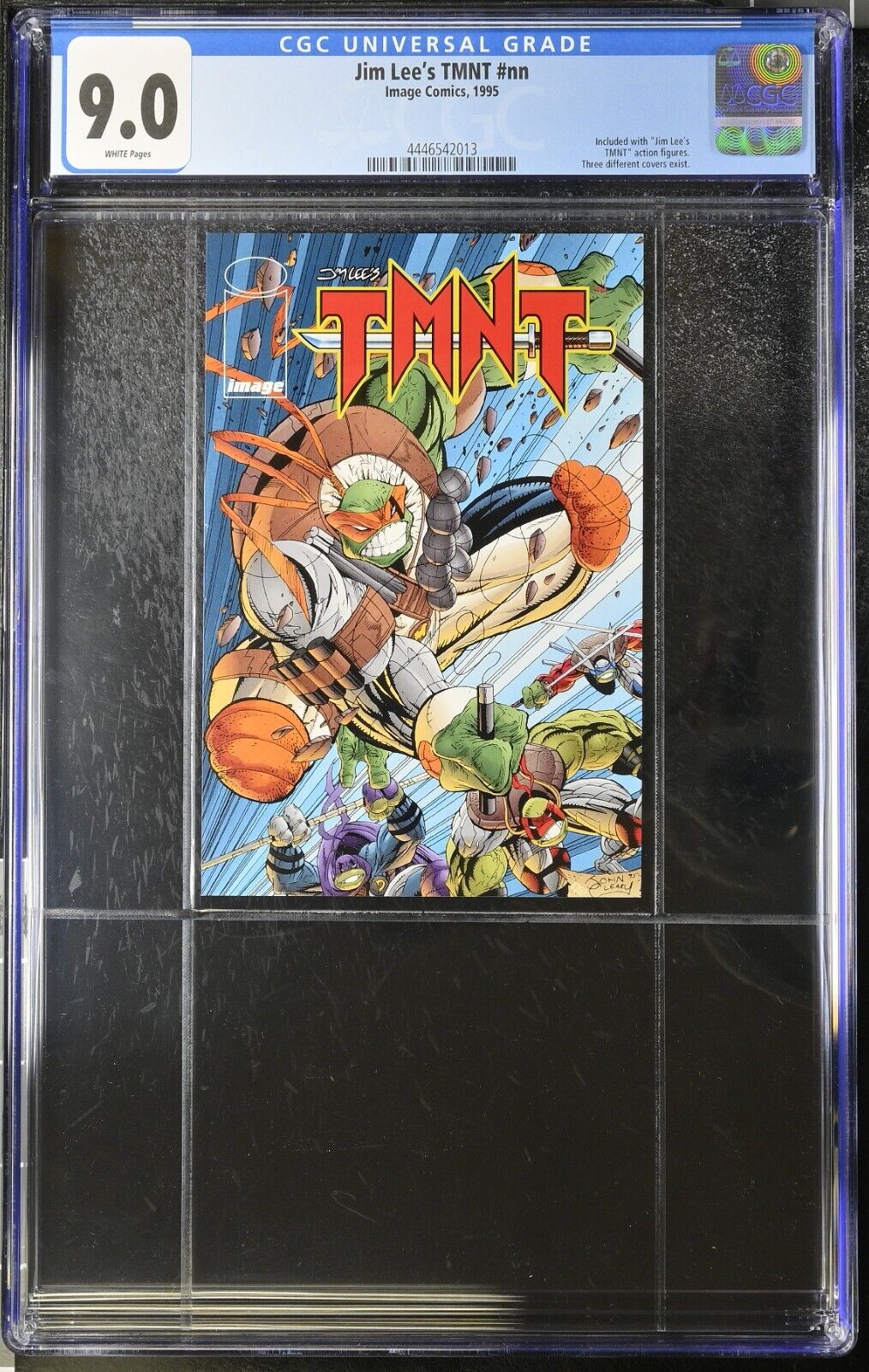 Jim Lee's TMNT #1 - CGC 9.0 (1995, Image) Michelangelo mini figure insert insert