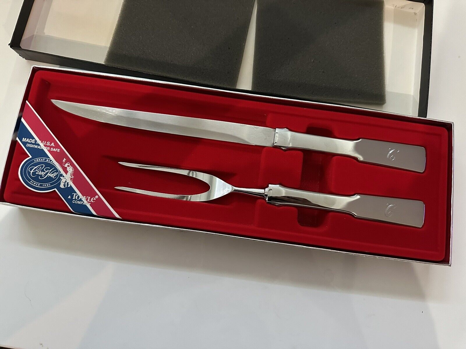 NEW Carvel Hall Silver Knife Fork Serving Set MADE IN USA