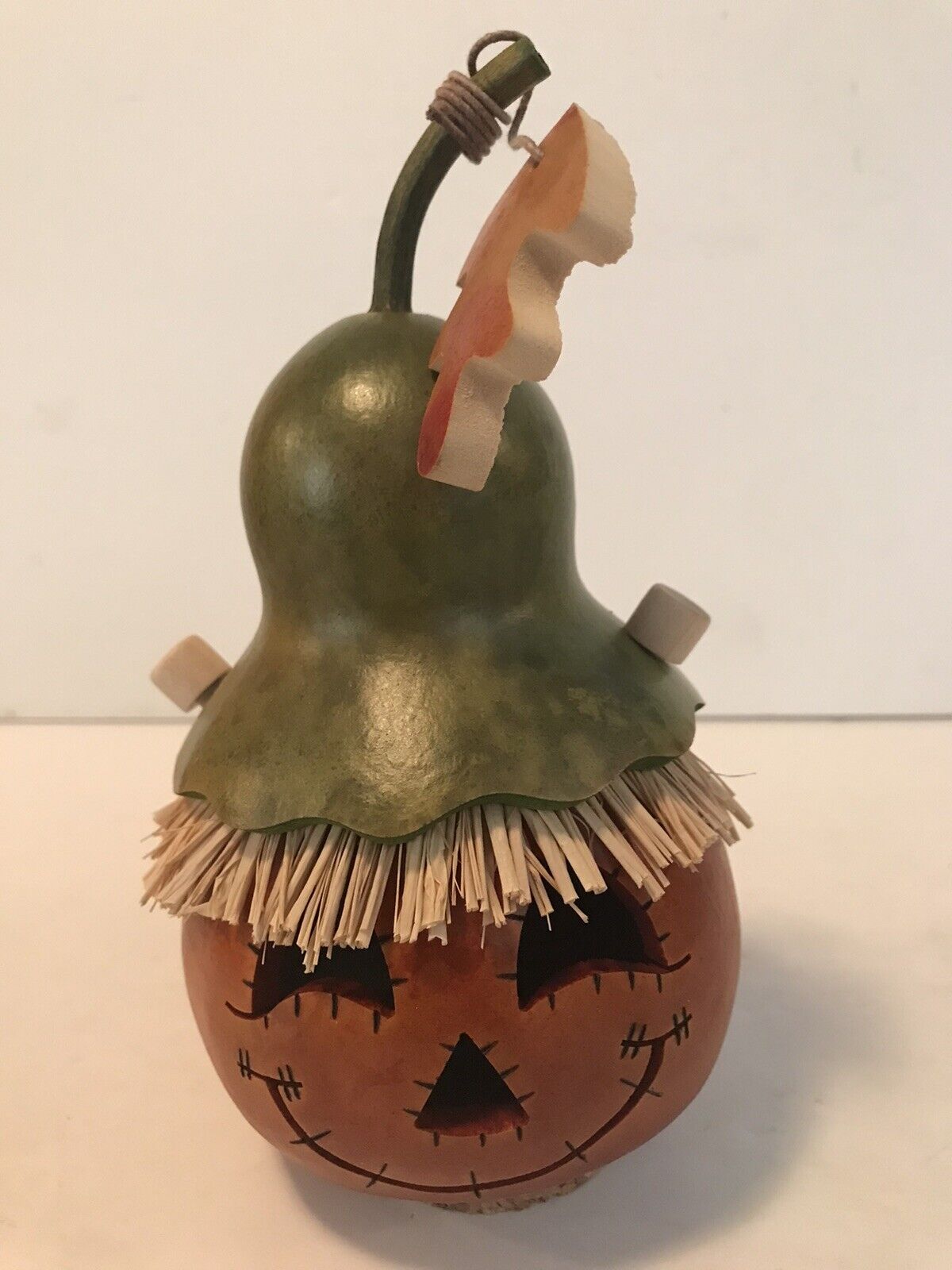 Meadowbrooke Gourds Jack O Lantern Mini Scarecrow Halloween Pumpkin 8”
