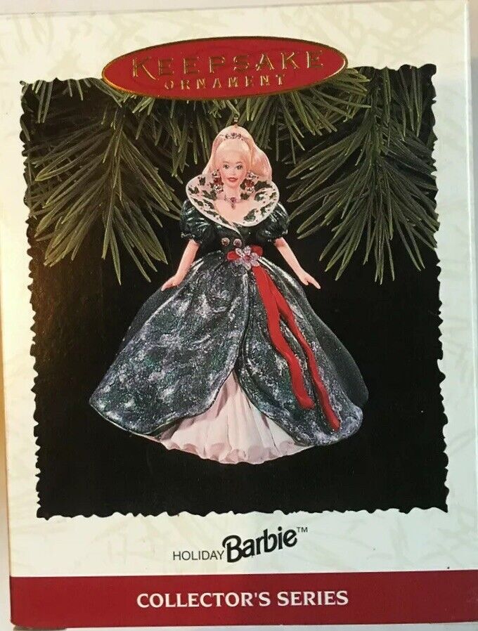 Vintage 1995 Hallmark Keepsake Holiday Barbie Collector Ornament Christmas Decor