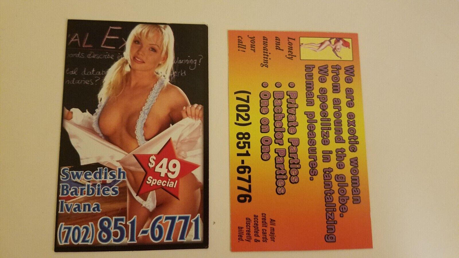 Stag Party Vintage Las Vegas Strip Pinup Cards EX Art $1 Each See Description 