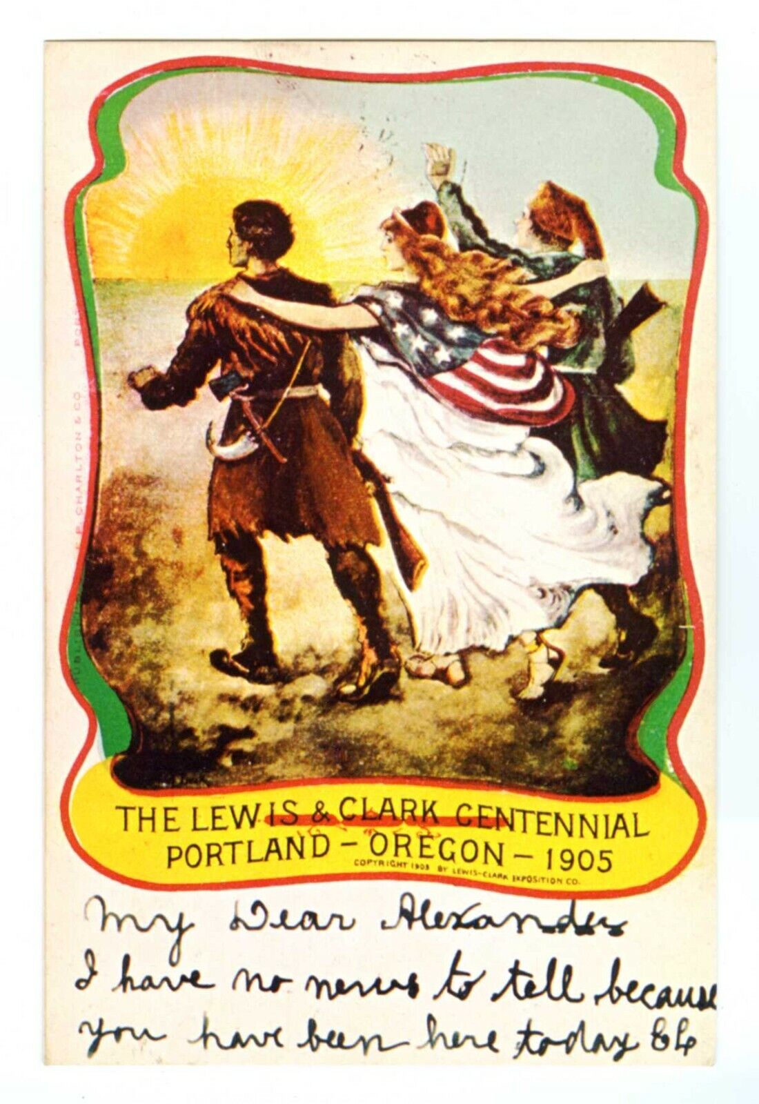 1905 LEWIS & CLARK CENTENNIAL EXPO~PORTLAND OREGON-NEW 1970 HISTORICAL POSTCARD