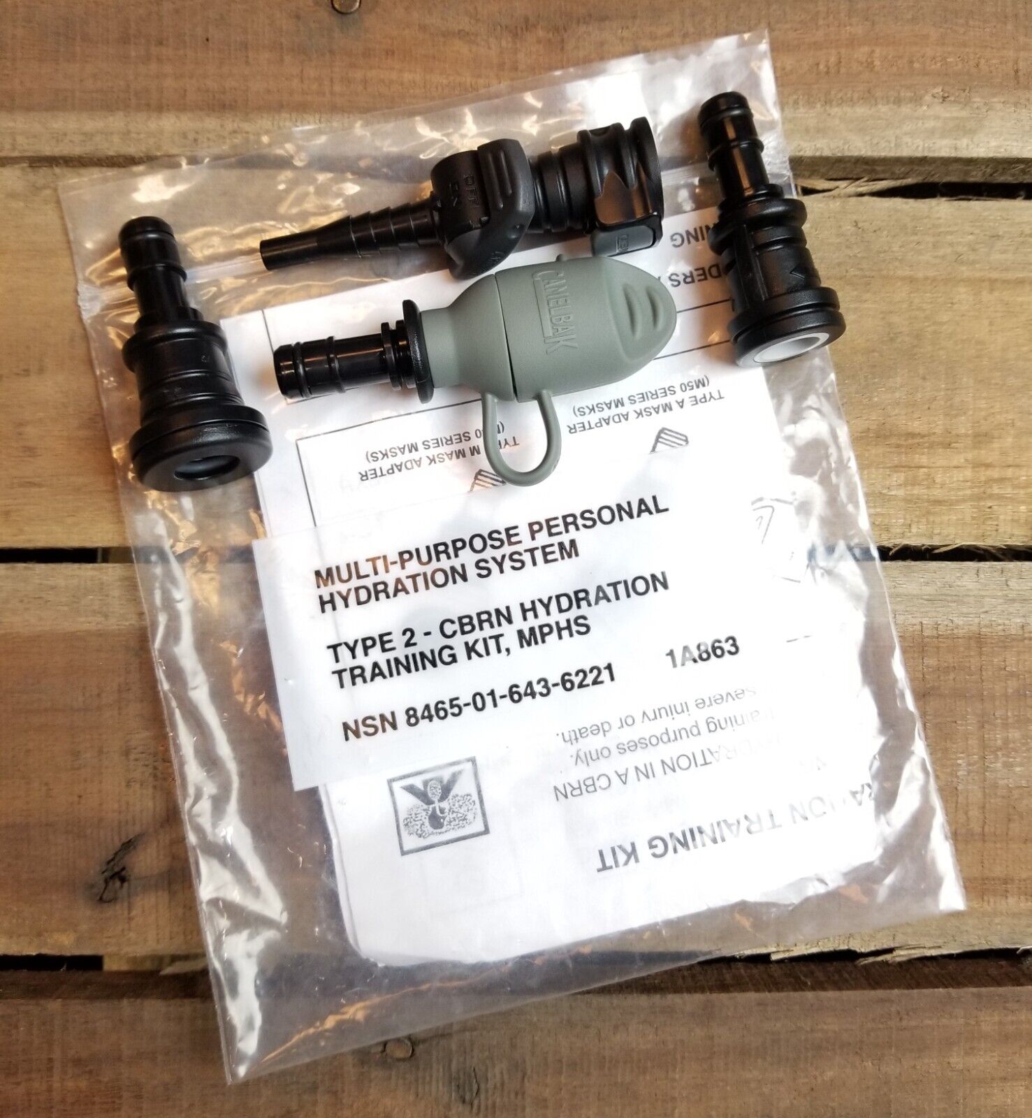 US Military Camelbak Type-2 Hydration System Valve Kit / Cover / Bite Valve NIB