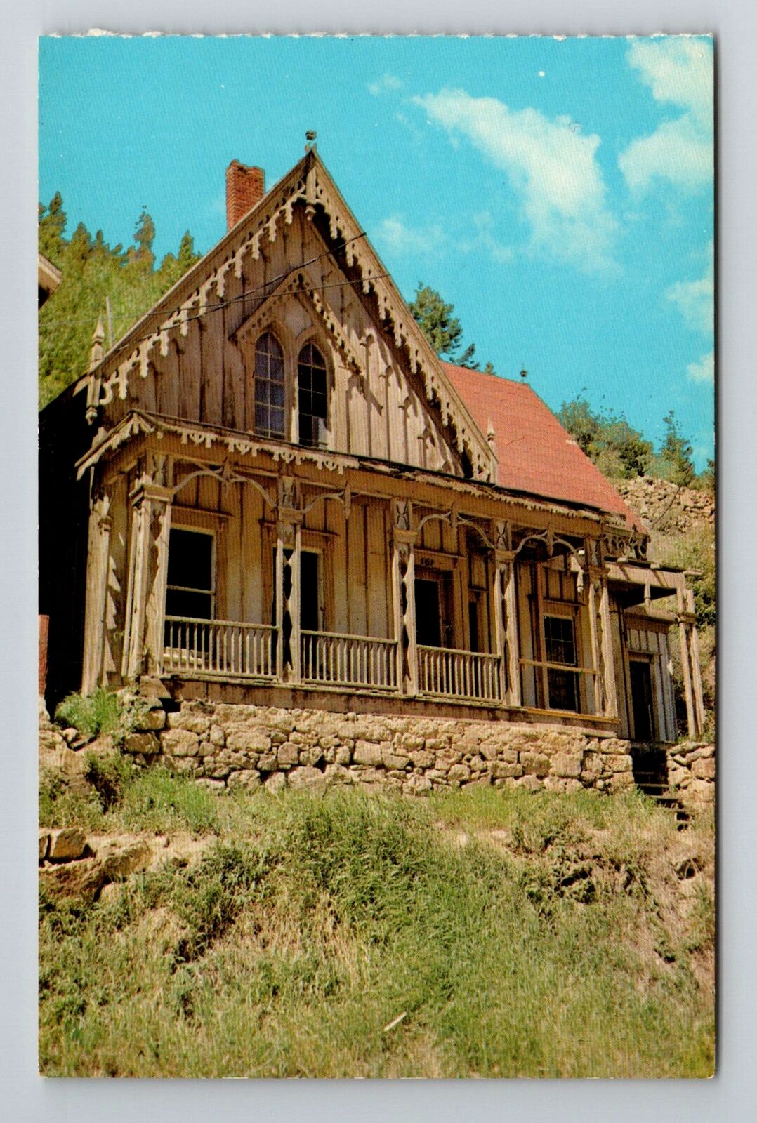 Boulder CO-Colorado, The Lace House, Silver Baron Mansions, Vintage Postcard