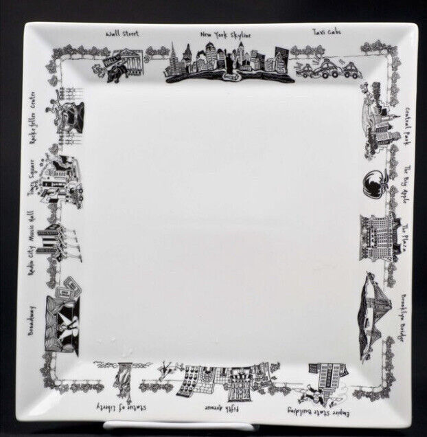 The Dish New York city square platter dia 10” 