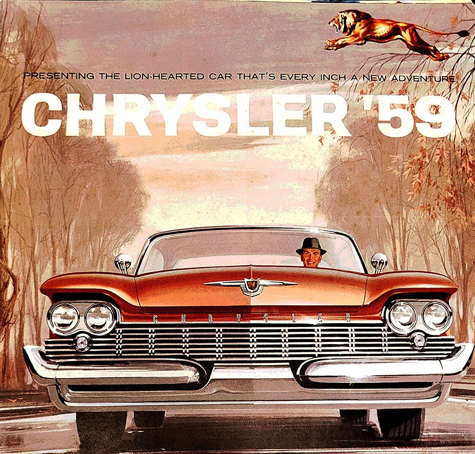 Original 1959 Chrysler Full Line Fold Out Brochure Excellent - 