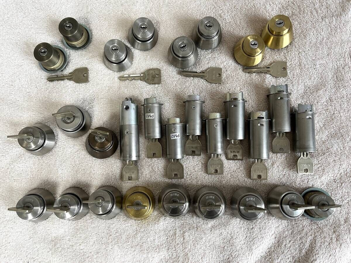 Miwa U9 etc. Key Cylinder Lot Of 29 High Security Locks Locksport JUNK AS-IS
