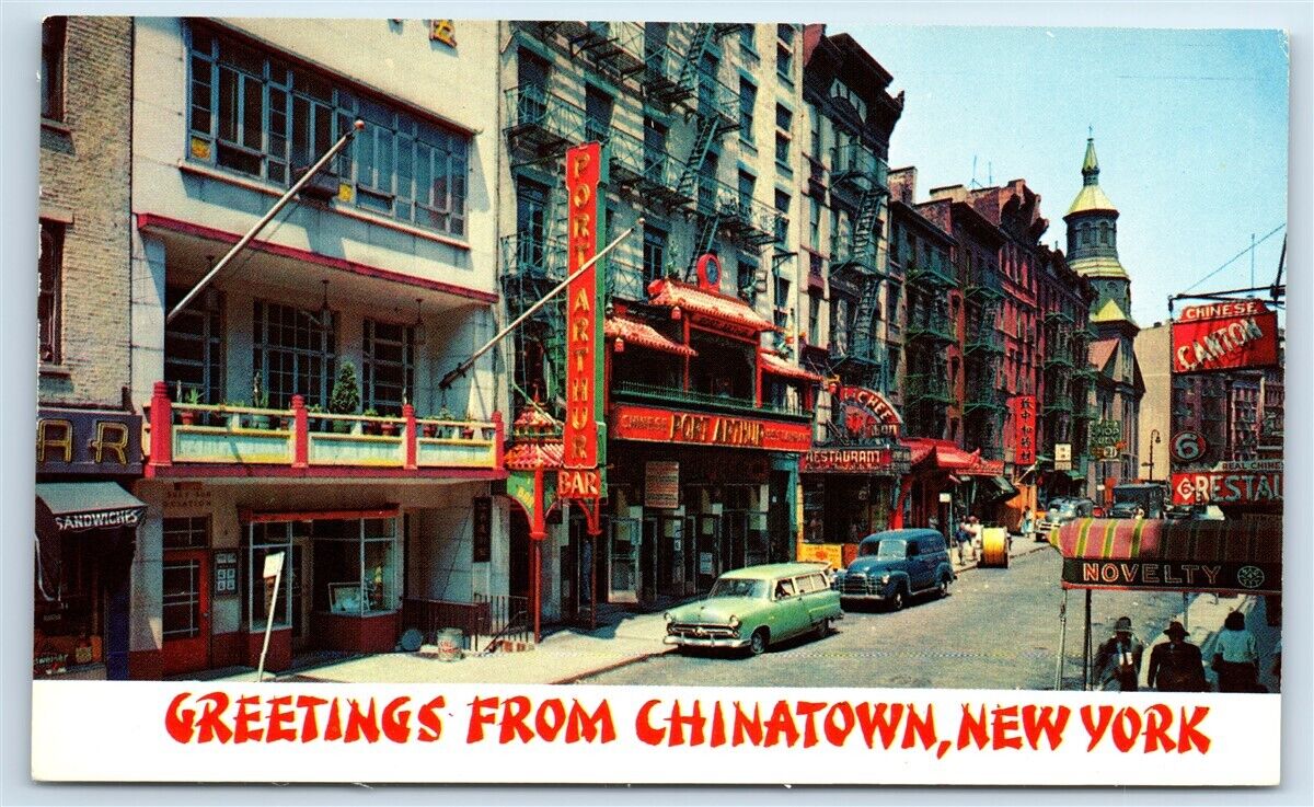 Postcard Greetings from Chinatown, New York Mott Street H102