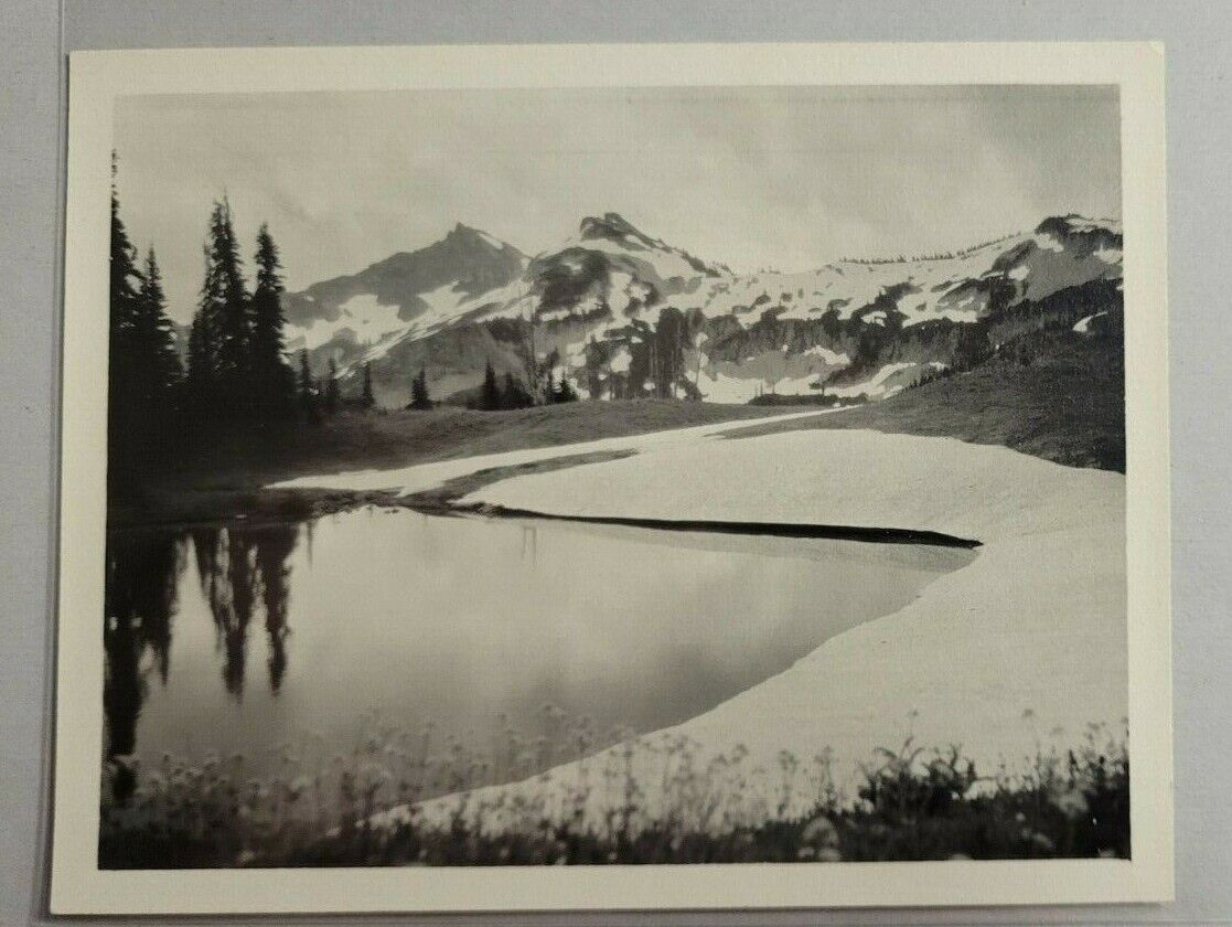 Vintage 1916 Mt Rainier National Park Real Photo Black & White 3-1/4\