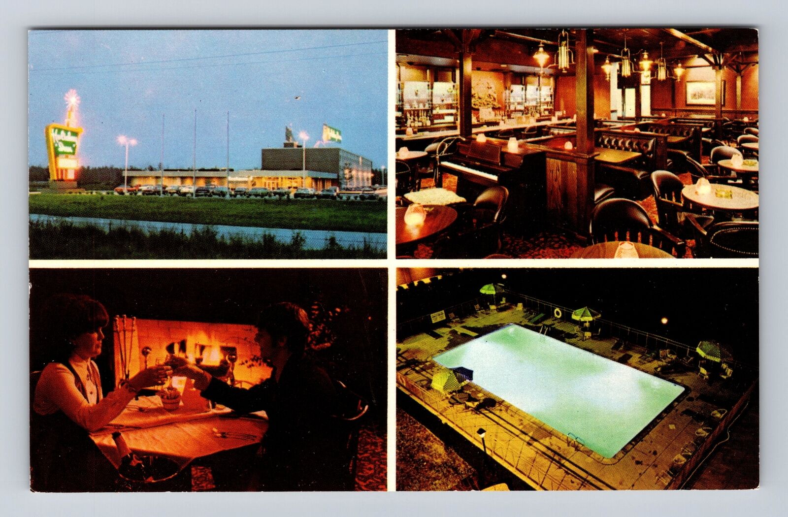 Cleveland OH-Ohio, Holiday Inn Motel, Wickliffe, Vintage c1970 Postcard