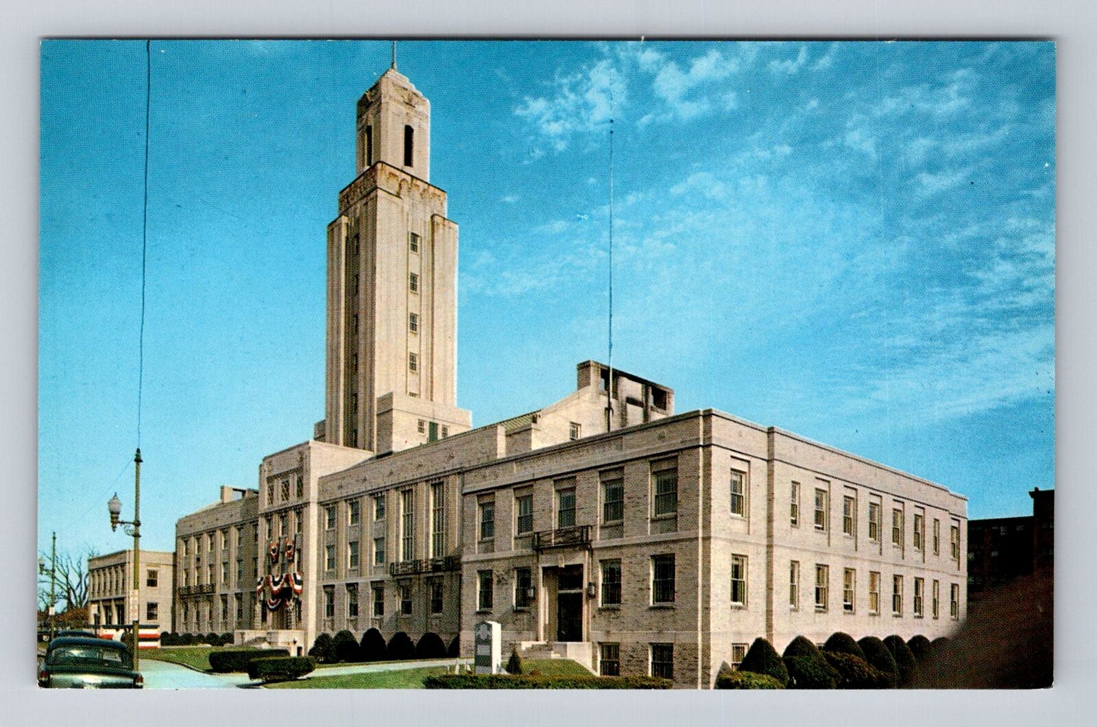 Pawtucket RI-Rhode Island, City Hall, Antique, Vintage Souvenir Postcard