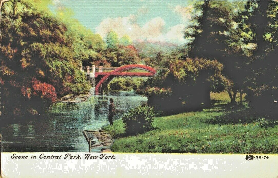 Central Park NY Antique Postcard New York