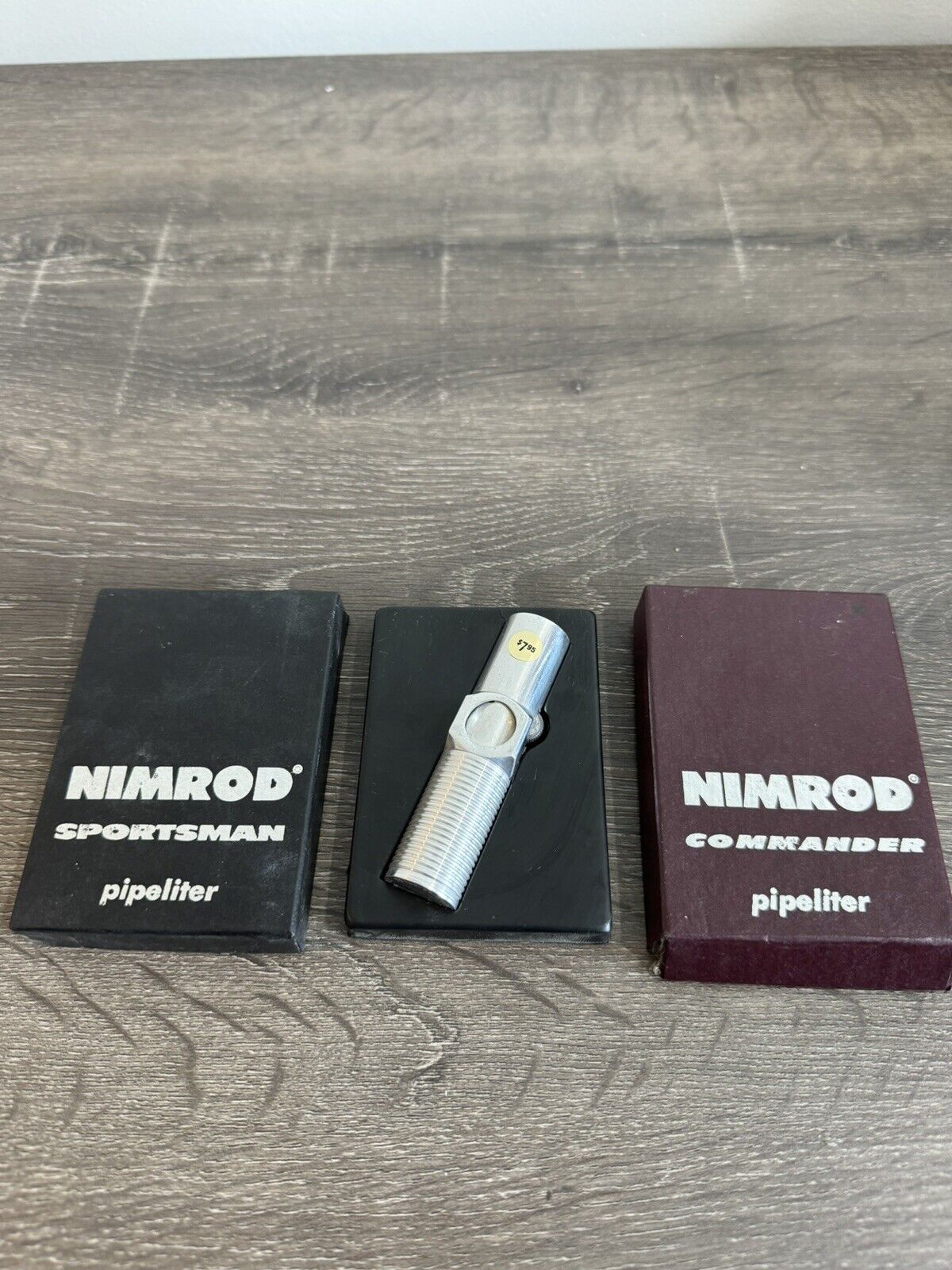 New Vintage Nimrod Sportsman Chrome Pipeliter Lighter *READ*